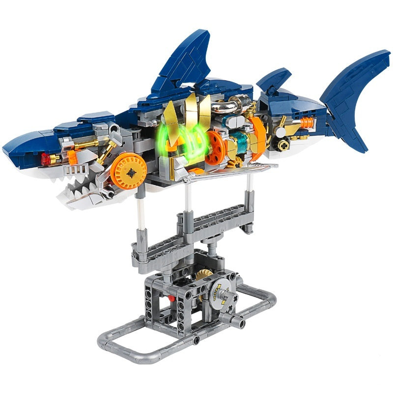 Building Blocks Small Particle Building Blocks Mechanical Shark Assembling Toys