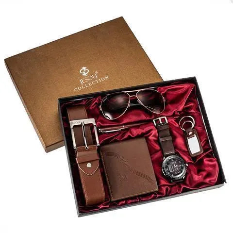 Gift Box Watch Wallet Sunglasses Belt Gift Box Set For Men - sumet.shop