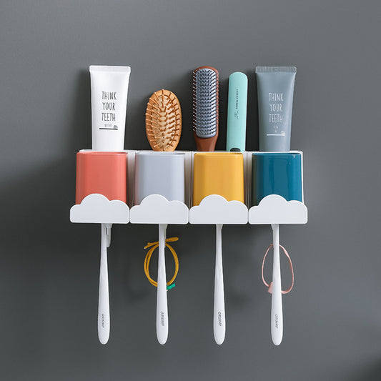 Wall Mounted Non Punch Toothbrush Holder