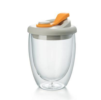 Double-layer Glass Water Cup With Lid