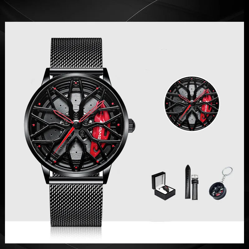 Wheel Men's Watch Skeleton Forged Caliper AMG488 Wheel Men's Watch