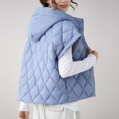 Women's Vest With Fly Sleeves And Hoodie Trendy Coat