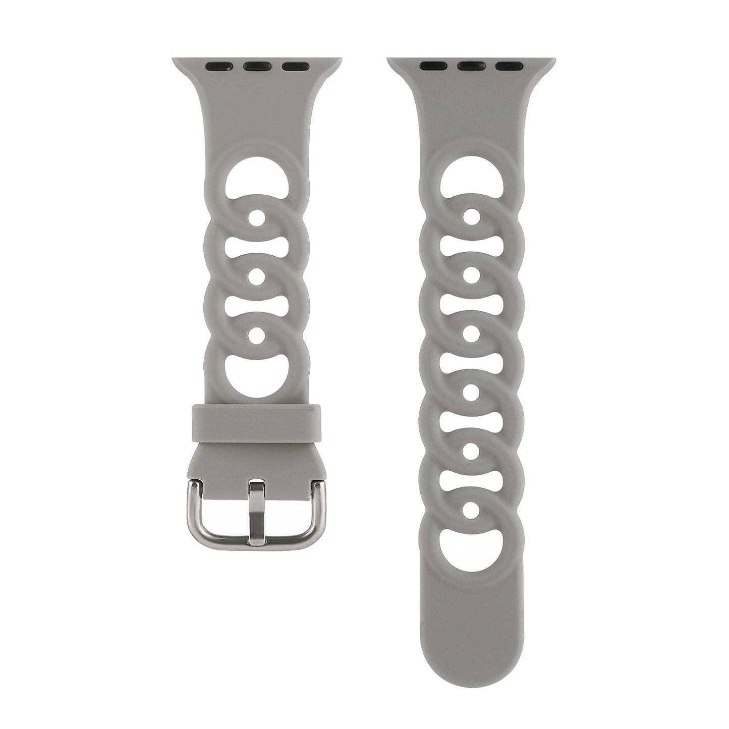 Solid Color Circle Hollow Silicone Strap