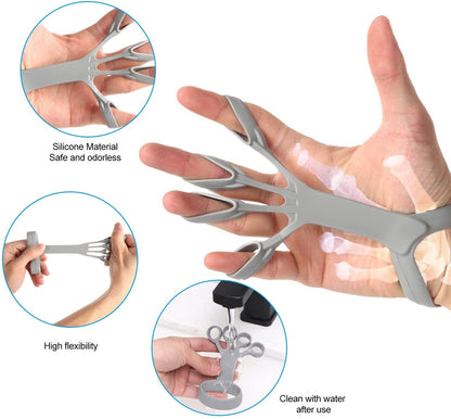 Finger Exercise Silicone Grip Device Finger Exercise Stretcher Arthritis Hand Grip Trainer Strengthen Rehabilitation Training To Relieve Pain