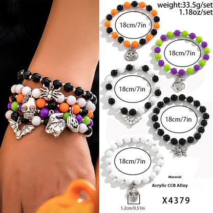 Pumpkin Bracelet Suit European And American Halloween New Skull Pumpkin Bracelet Suit