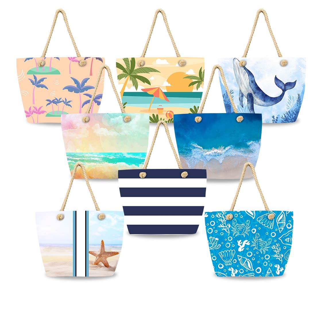 Beach Waterproof Bags Canvas Beach Tote Bag For Women.