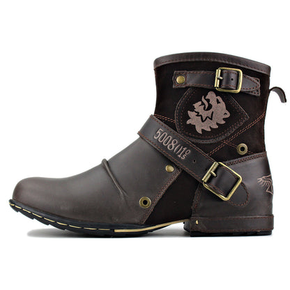 Martin Shoes Men Western Denim Color Changing Martin Shoes Men