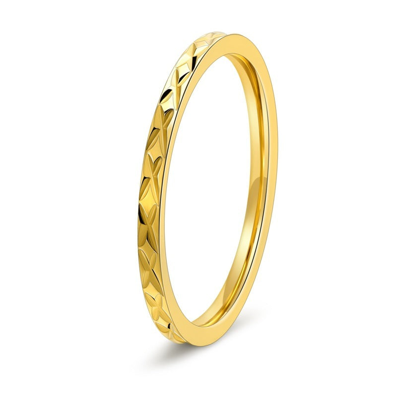 Women's 15MM Wide Non-fading Titanium Steel Ring
