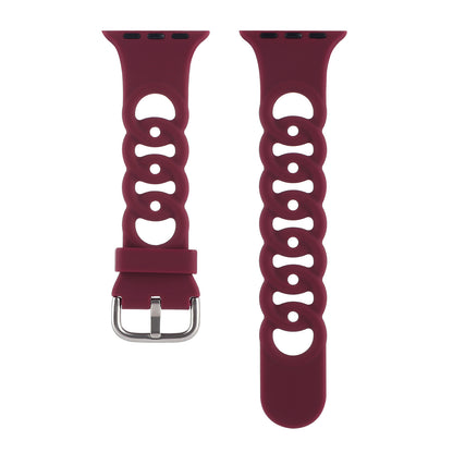 Solid Color Circle Hollow Silicone Strap
