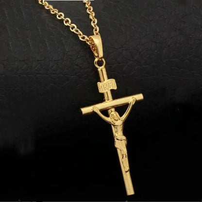 Religious Jesus Cross Necklace for Men - sumet.shop